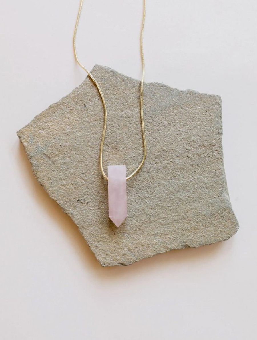 Jewelry jaxkelly | Rose Quartz Point Necklace