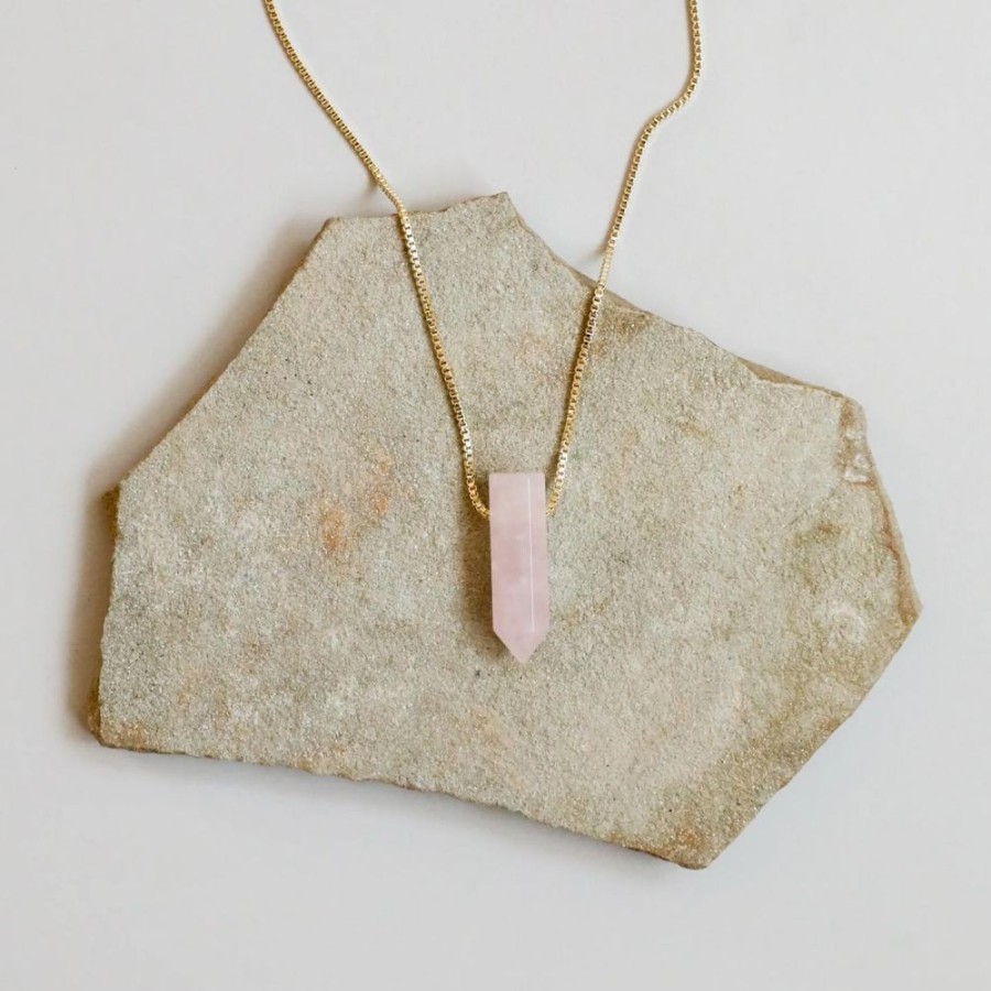 Jewelry jaxkelly | Rose Quartz Point Necklace