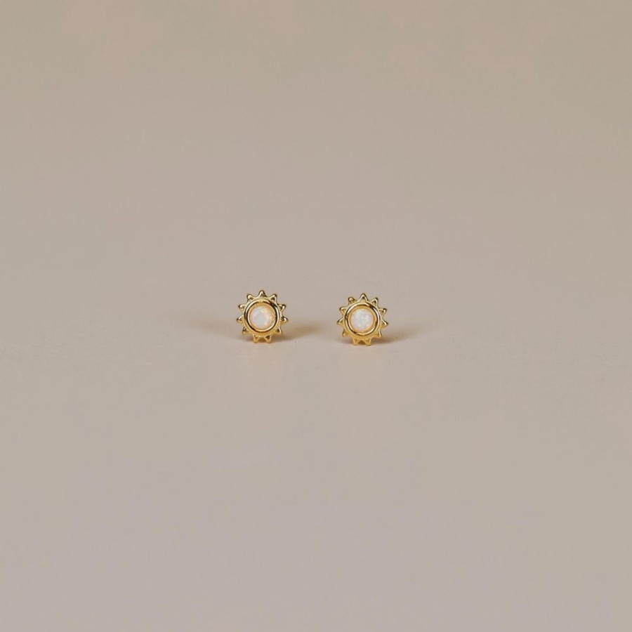 Jewelry jaxkelly Studs | White Opal Sun Stud