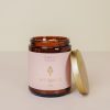 Candles jaxkelly | 9Oz Amber Crystal Candle - Rose Quartz - Love