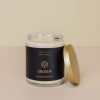 Candles jaxkelly | 9Oz Clear Crystal Candle - Obsidian - Block Negativity