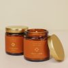 Candles jaxkelly | 4Oz Amber Crystal Candle - Yellow Jasper - Happiness