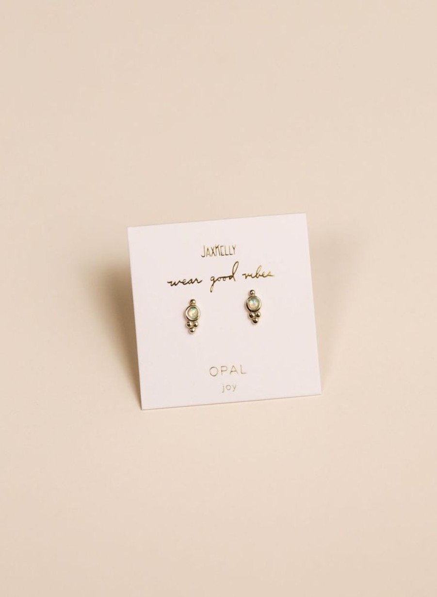 Jewelry jaxkelly Studs | Tri Ball Studs - Fire Opal