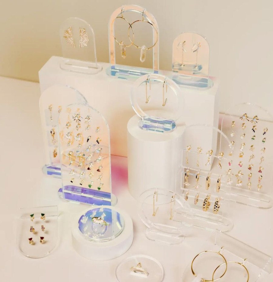 Jewelry jaxkelly | Iridescent Earring Display Stud Arch