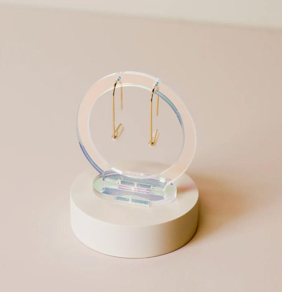 Jewelry jaxkelly | Iridescent Earring Display Hollow Circle