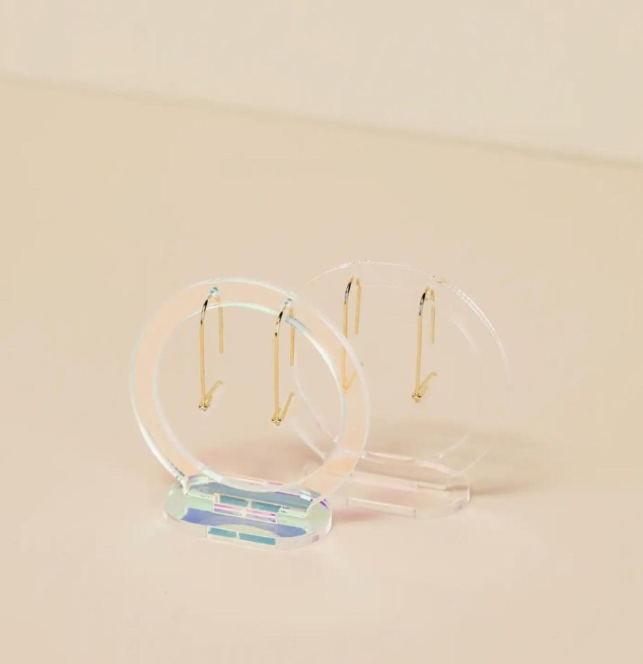 Jewelry jaxkelly | Iridescent Earring Display Hollow Circle