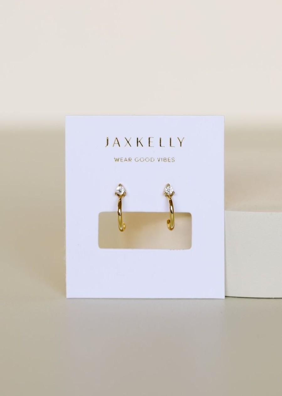 Jewelry jaxkelly Hoops | Open Mini Hoop Earring - White