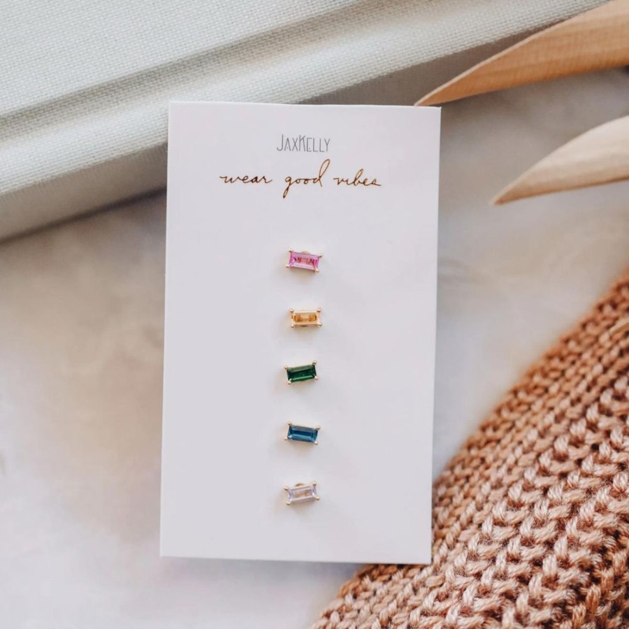 Jewelry jaxkelly Studs | Rainbow Baguette