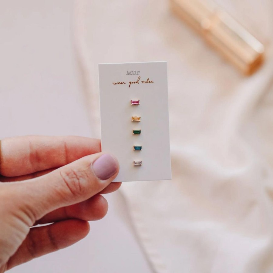 Jewelry jaxkelly Studs | Rainbow Baguette