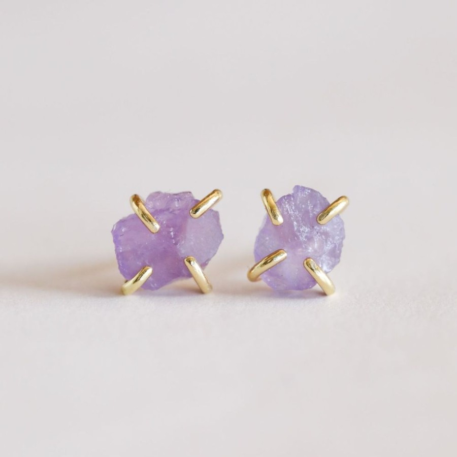 Jewelry jaxkelly Studs | Amethyst Gemstone Prong - Healing