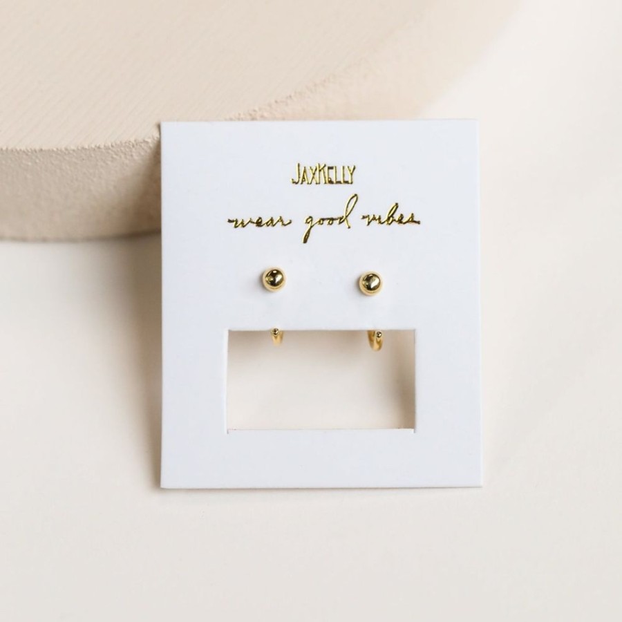 Jewelry jaxkelly Huggies | Gold Sphere Huggie