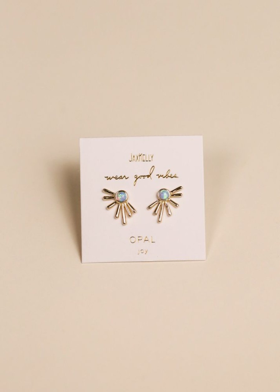 Jewelry jaxkelly Studs | Sun Ray - Fire Opal