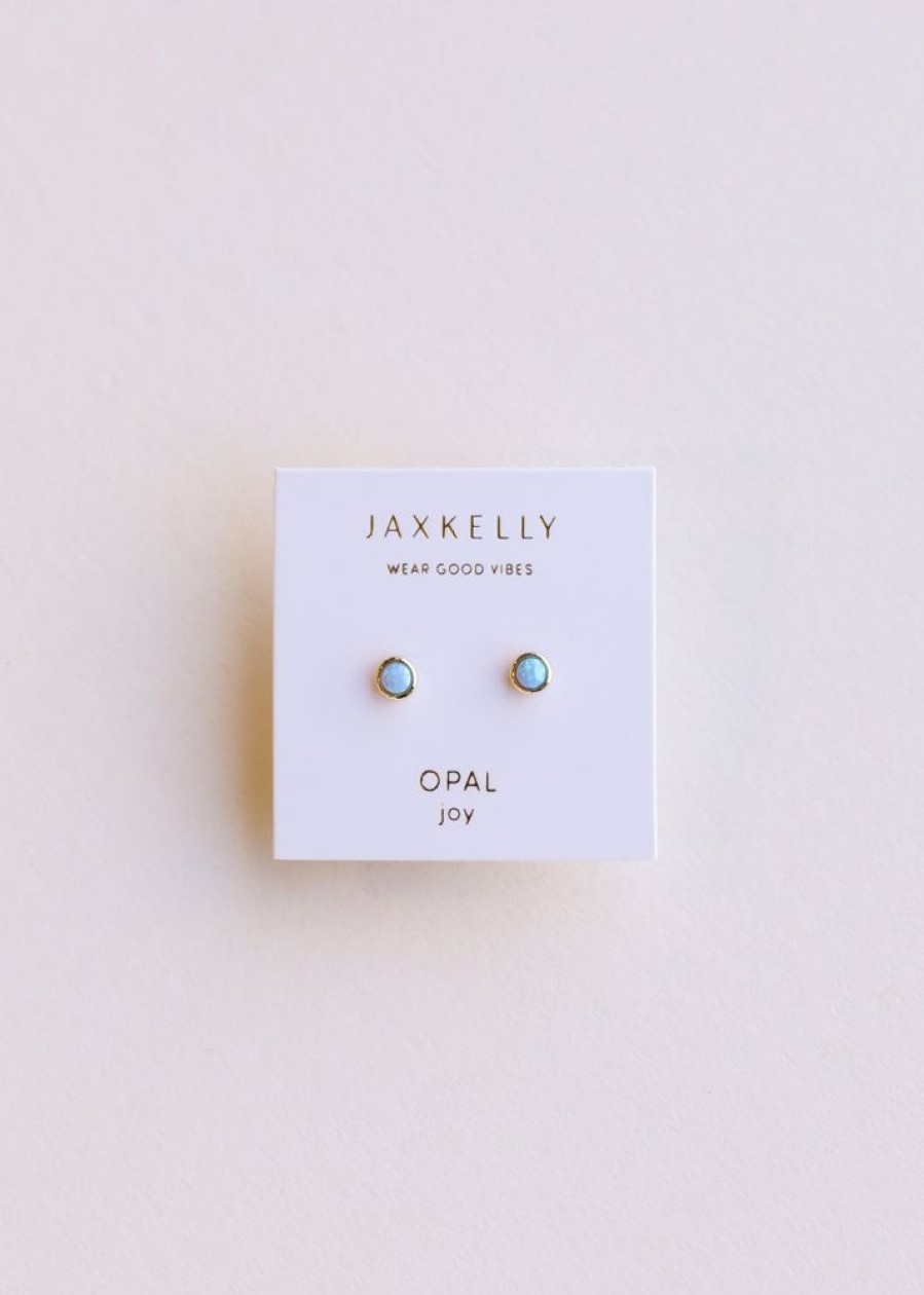 Jewelry jaxkelly Studs | Simple Stud Earring - Fire Opal