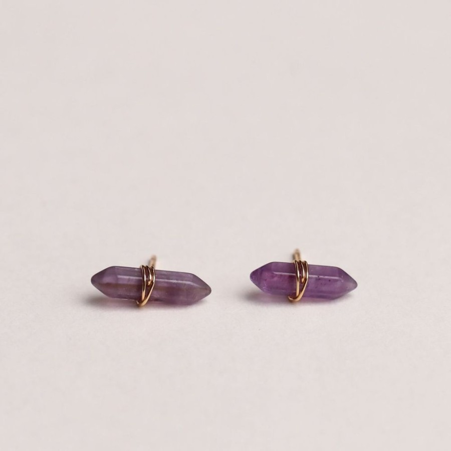 Jewelry jaxkelly Studs | Amethyst Mineral Point - Healing