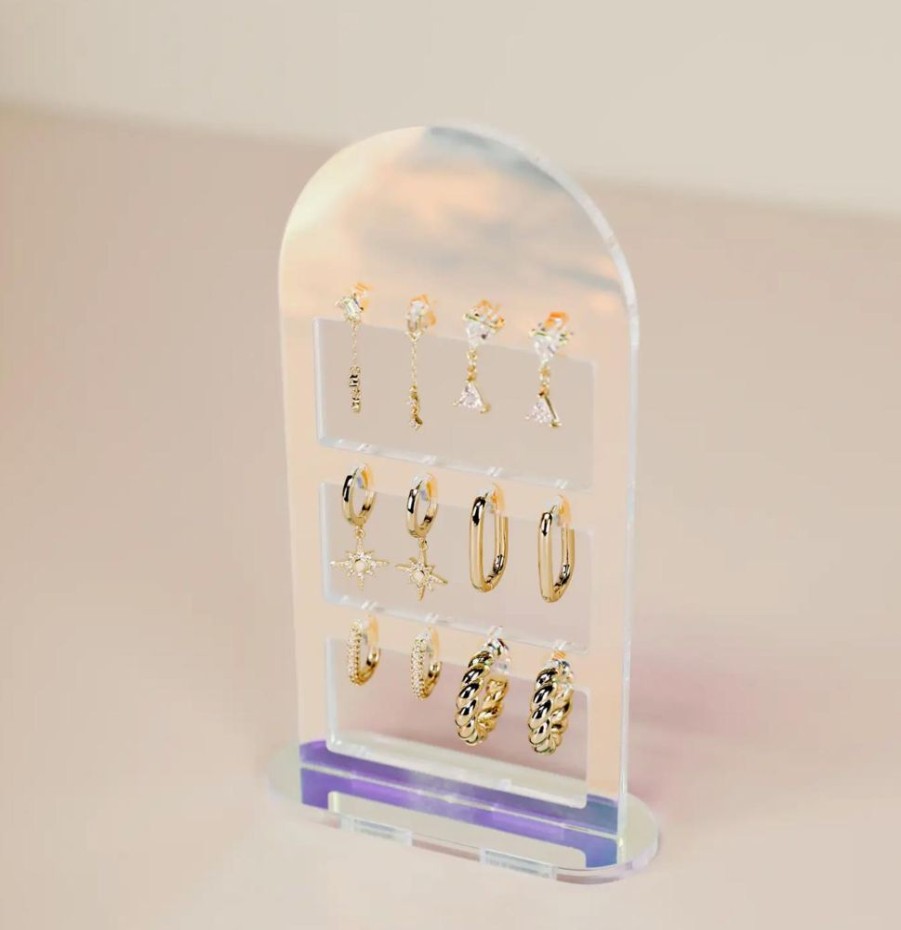 Jewelry jaxkelly | Iridescent Earring Display Stacked Arch