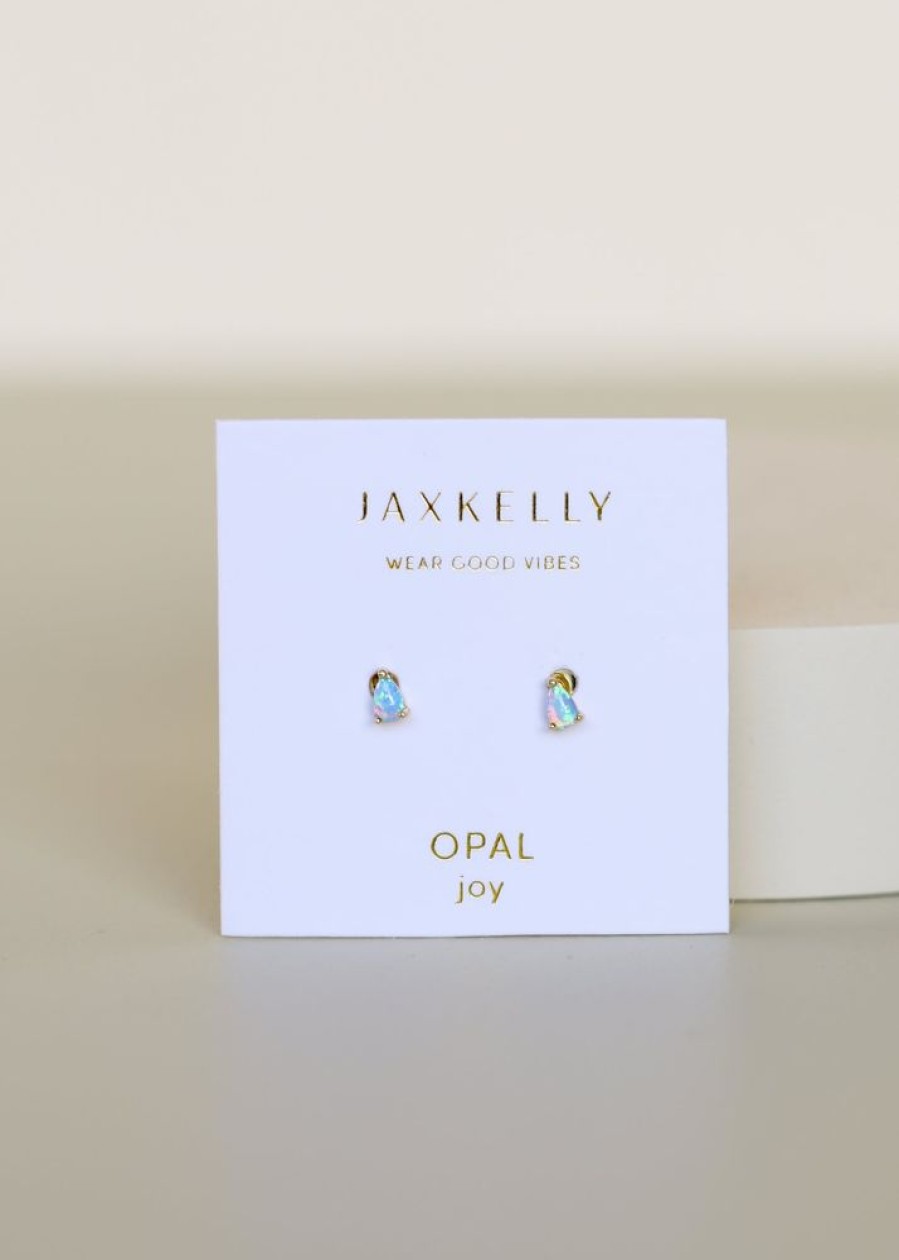 Jewelry jaxkelly Studs | Teardrop Earring - Fire Opal