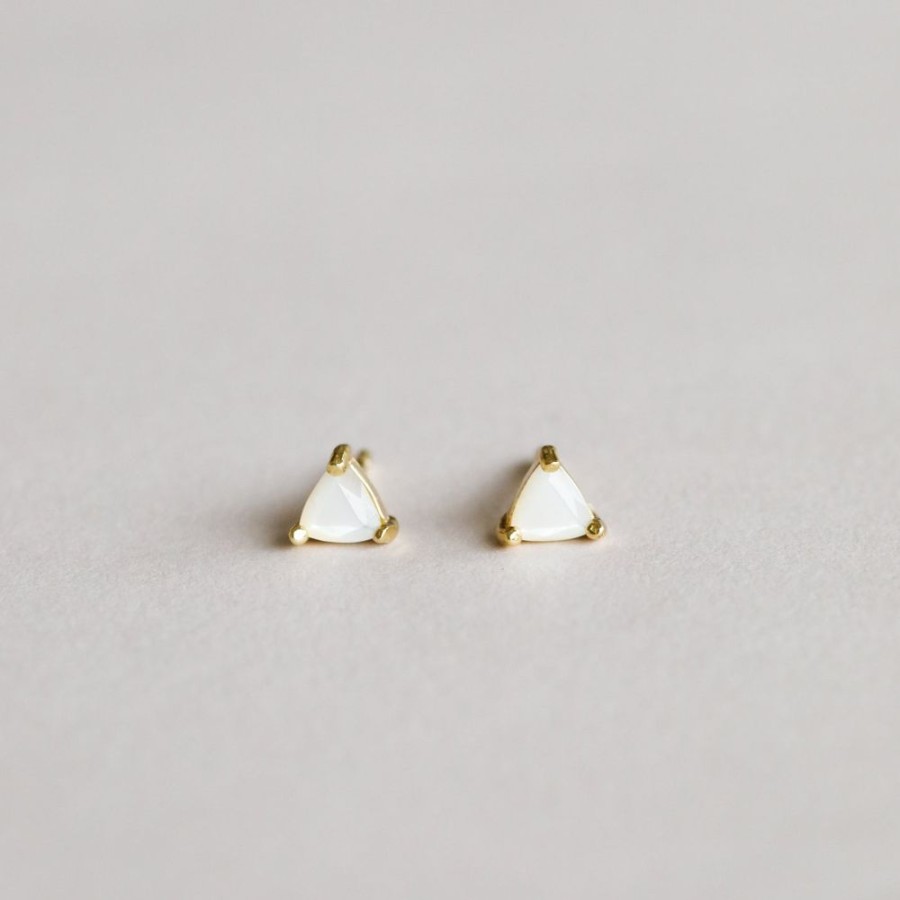 Jewelry jaxkelly Studs | Mother Of Pearl Mini Energy Gems - Calming