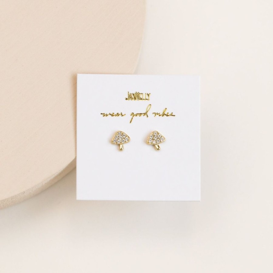 Jewelry jaxkelly Studs | Pave Mushroom