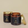 Candles jaxkelly | 4Oz Amber Crystal Candle - Obsidian - Block Negativity