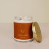 Candles jaxkelly | 9Oz Clear Crystal Candle - Yellow Jasper - Happiness