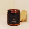 Candles jaxkelly | 16Oz Amber Crystal Candle - Obsidian - Block Negativity