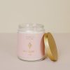 Candles jaxkelly | 9Oz Clear Crystal Candle - Rose Quartz - Love