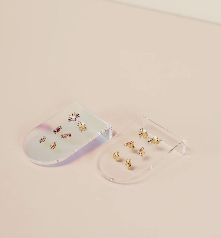 Jewelry jaxkelly | Iridescent Earring Display Bent Small