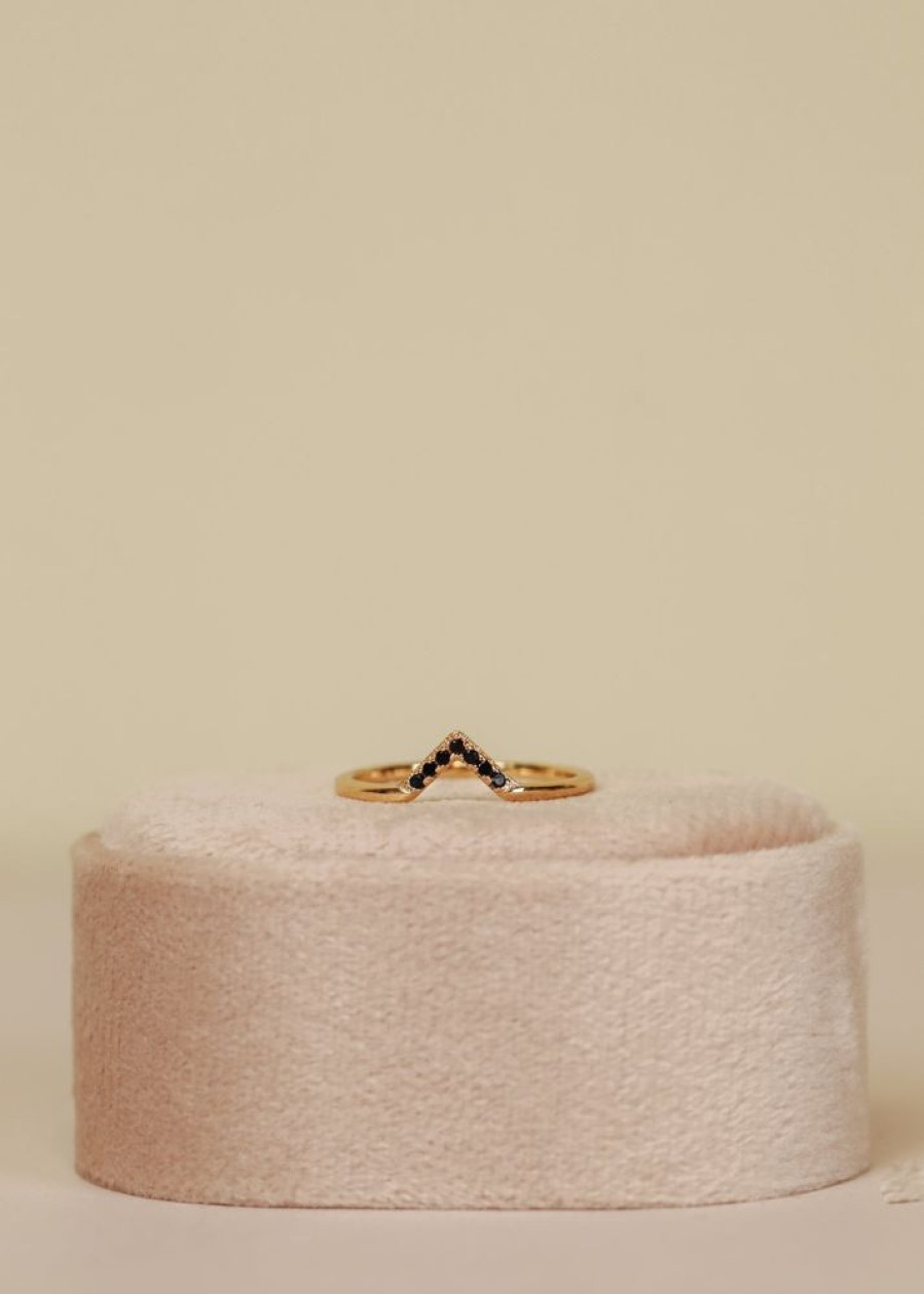 Jewelry jaxkelly | Black Lambda Ring