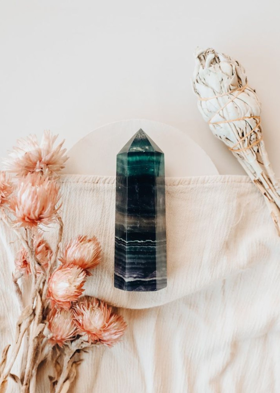 Crystals & Stickers jaxkelly | Fluorite Crystal Point