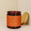 Candles jaxkelly | 16Oz Amber Crystal Candle - Yellow Jasper - Happiness