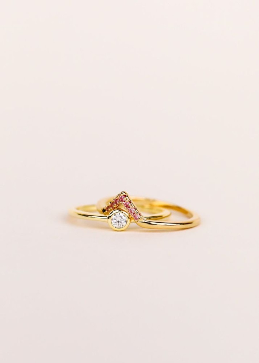 Jewelry jaxkelly | Pink Lambda Ring