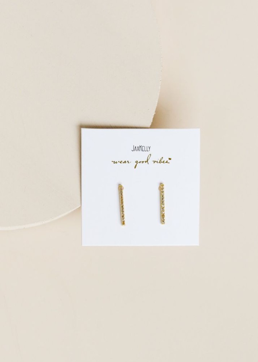 Jewelry jaxkelly Studs | Pave Ear Climber - Champagne