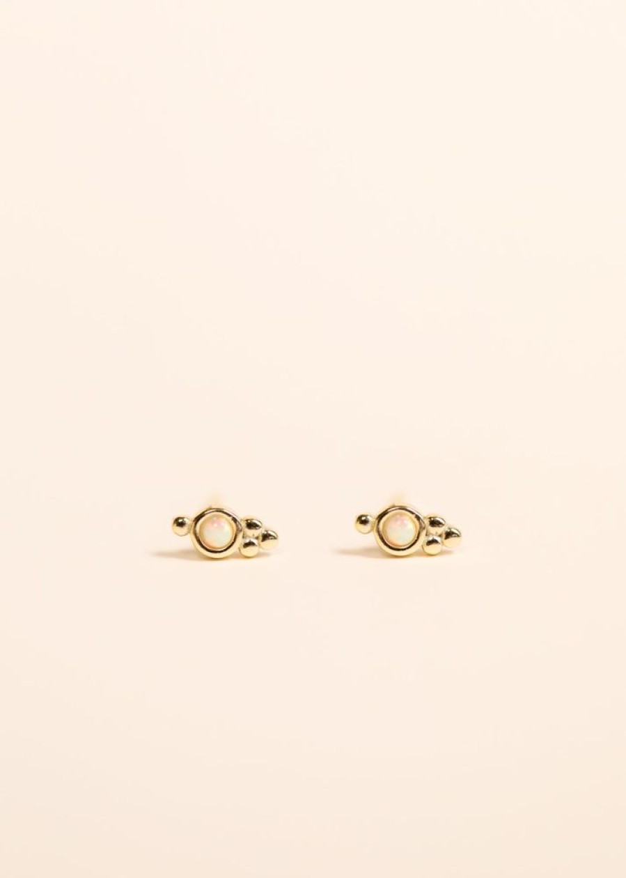 Jewelry jaxkelly Studs | Tri Ball Studs - White Opal