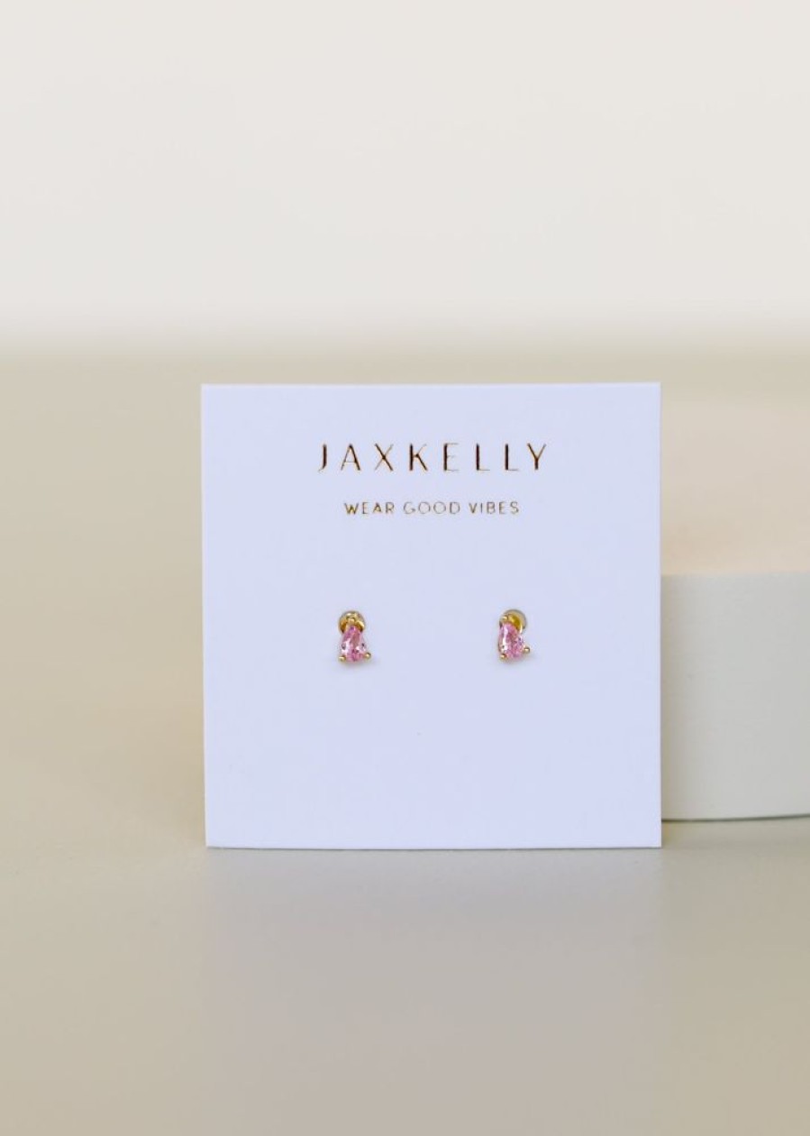 Jewelry jaxkelly Studs | Teardrop Earring - Pink