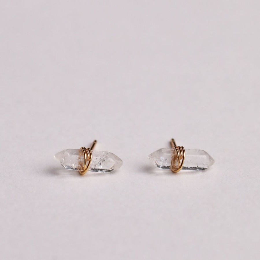 Jewelry jaxkelly Studs | Clear Quartz Mineral Point - Cleansing