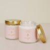 Candles jaxkelly | 4Oz Clear Crystal Candle - Rose Quartz - Love