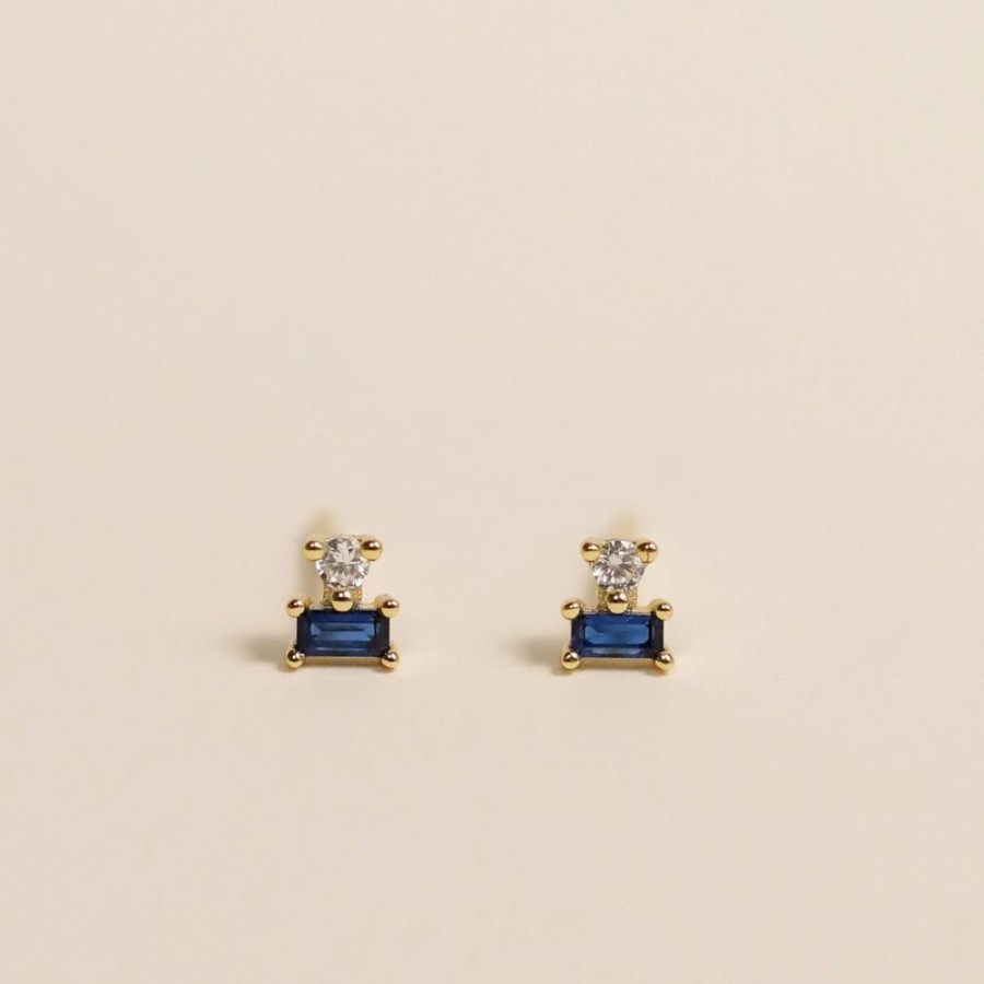 Jewelry jaxkelly Studs | Sapphire Double Stack