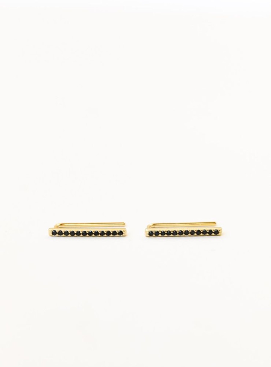 Jewelry jaxkelly Studs | Pave Ear Climber - Black