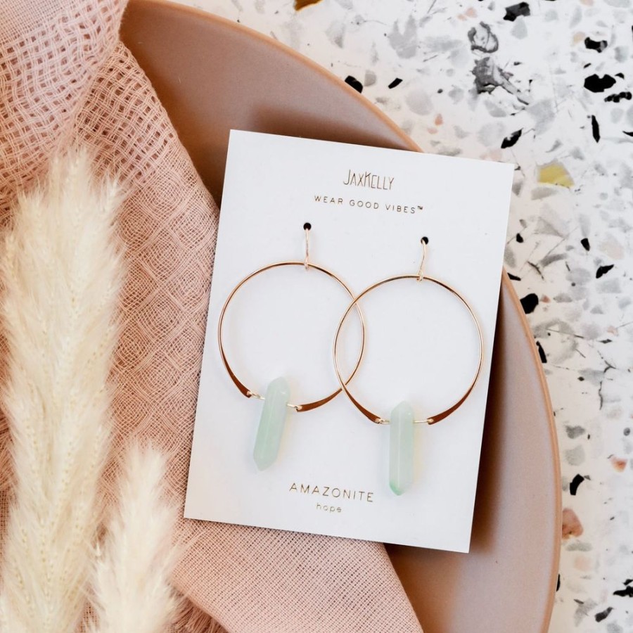 Jewelry jaxkelly Hoops | Amazonite Hoop - Hope