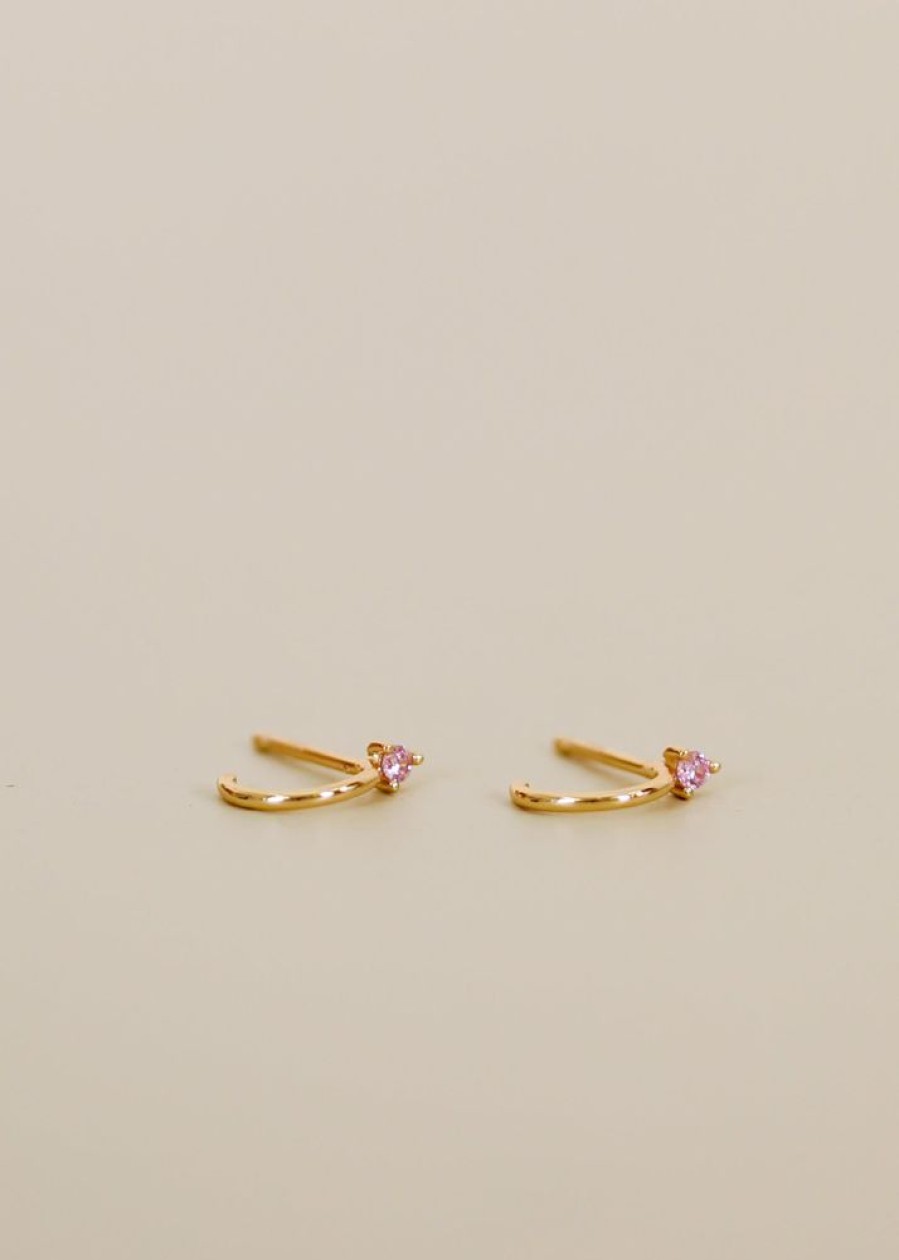 Jewelry jaxkelly Hoops | Open Mini Hoop Earring - Pink