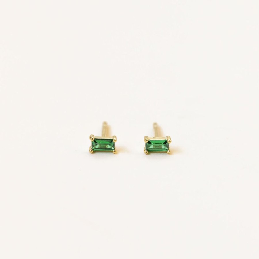 Jewelry jaxkelly Studs | Emerald Baguette