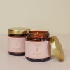 Candles jaxkelly | 4Oz Amber Crystal Candle - Rose Quartz - Love