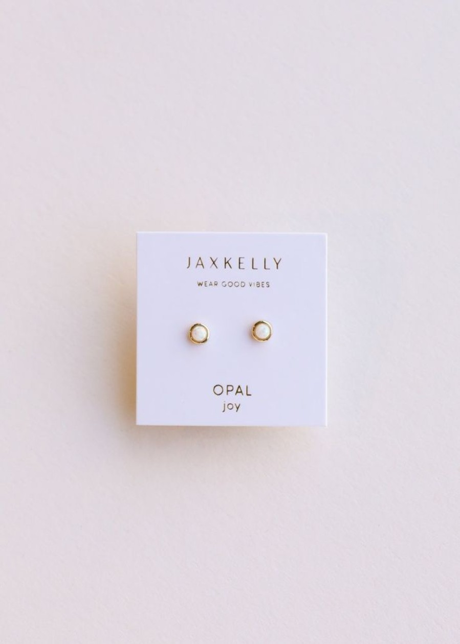 Jewelry jaxkelly Studs | Simple Stud - White Opal