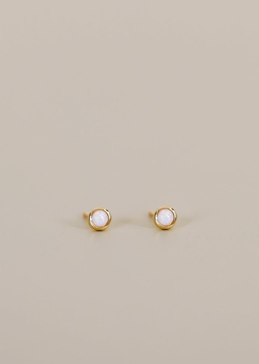 Jewelry jaxkelly Studs | Simple Stud - White Opal