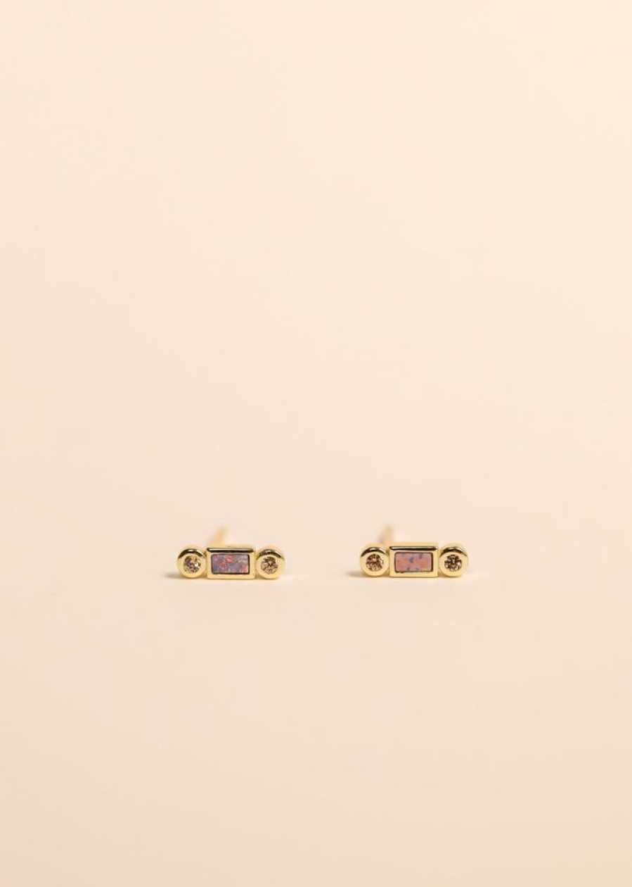 Jewelry jaxkelly Studs | Bar Opal - Purple