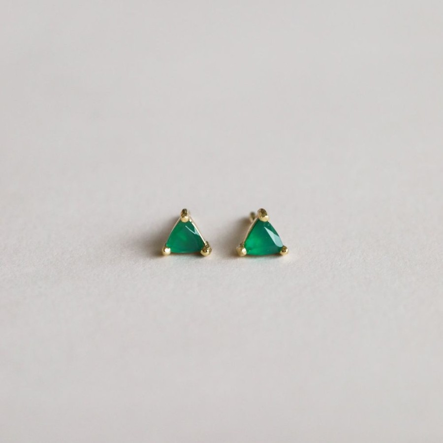 Jewelry jaxkelly Studs | Green Onyx Mini Energy Gems - Abundance