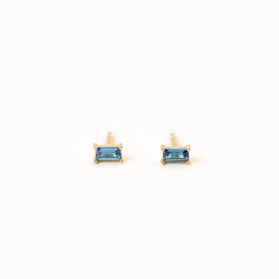 Jewelry jaxkelly Studs | Sapphire Baguette