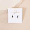 Jewelry jaxkelly Studs | Sapphire Offset Trio Stud Stack