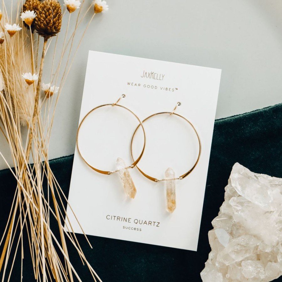 Jewelry jaxkelly Hoops | Citrine Hoop - Success