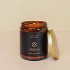 Candles jaxkelly | 9Oz Amber Crystal Candle - Obsidian - Block Negativity